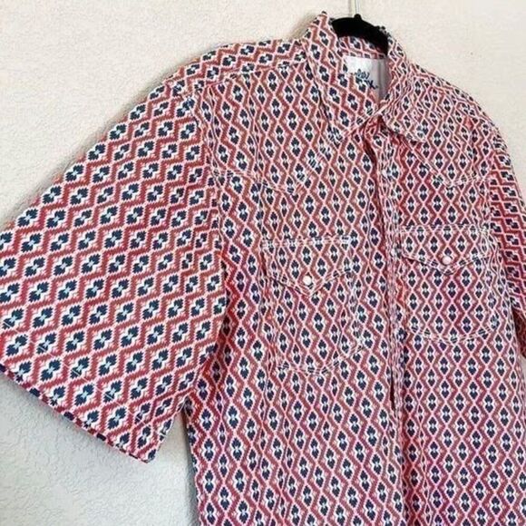 NEW! Wrangler Men's 20X Competition Short Sleeve Western Snap Shirt Size Medium - Picture 2 of 8